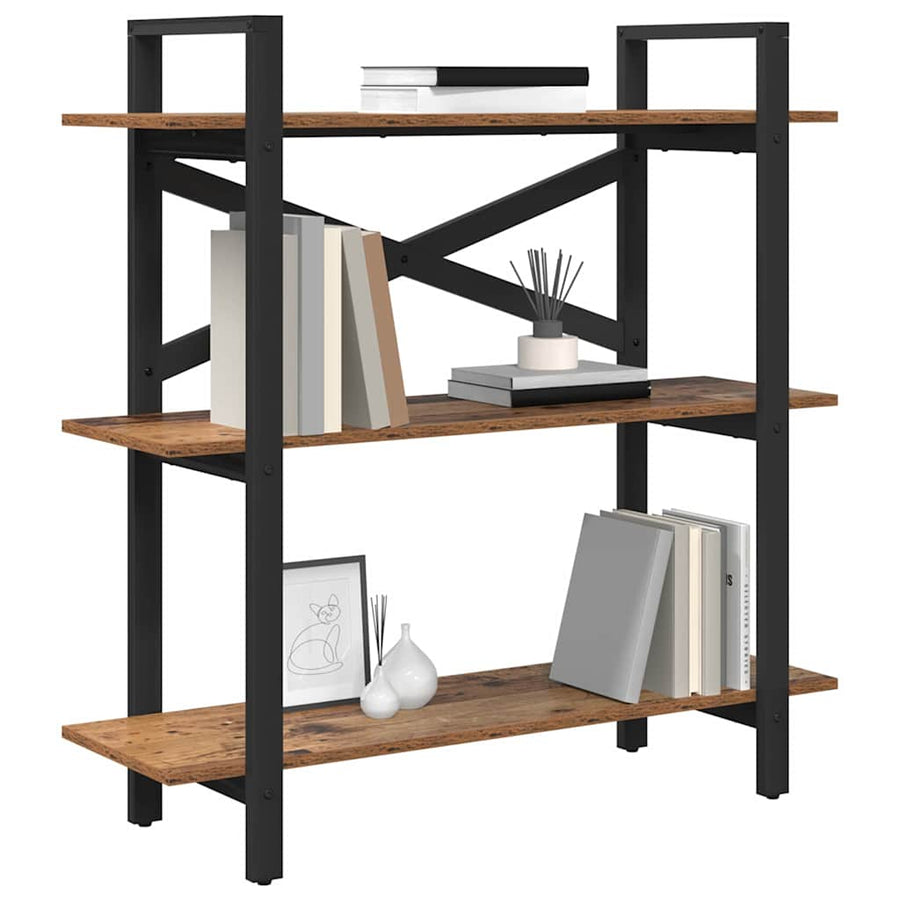 Boekenkast Oud Hout 100 x 33,5 x 102 cm Bewerkt hout