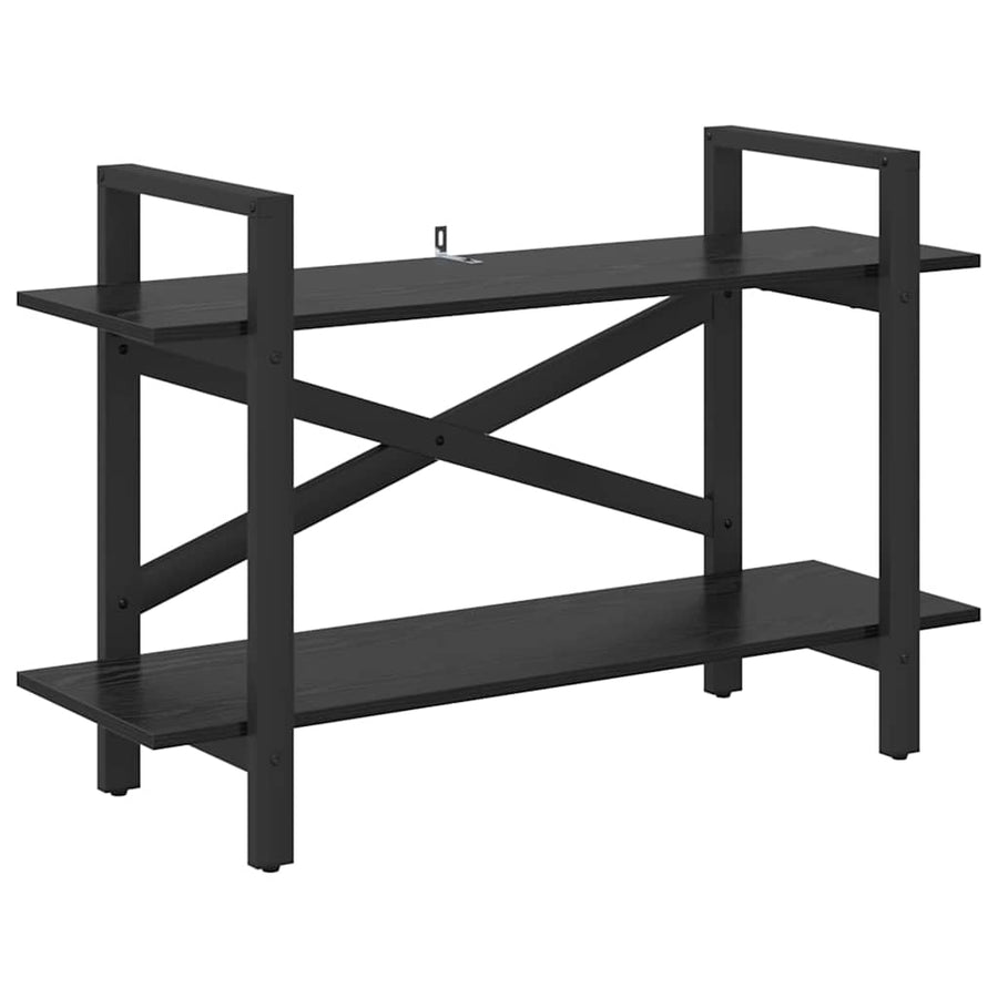 Boekenkast Zwart Eiken 100 x 33,5 x 64 cm Bewerkt hout