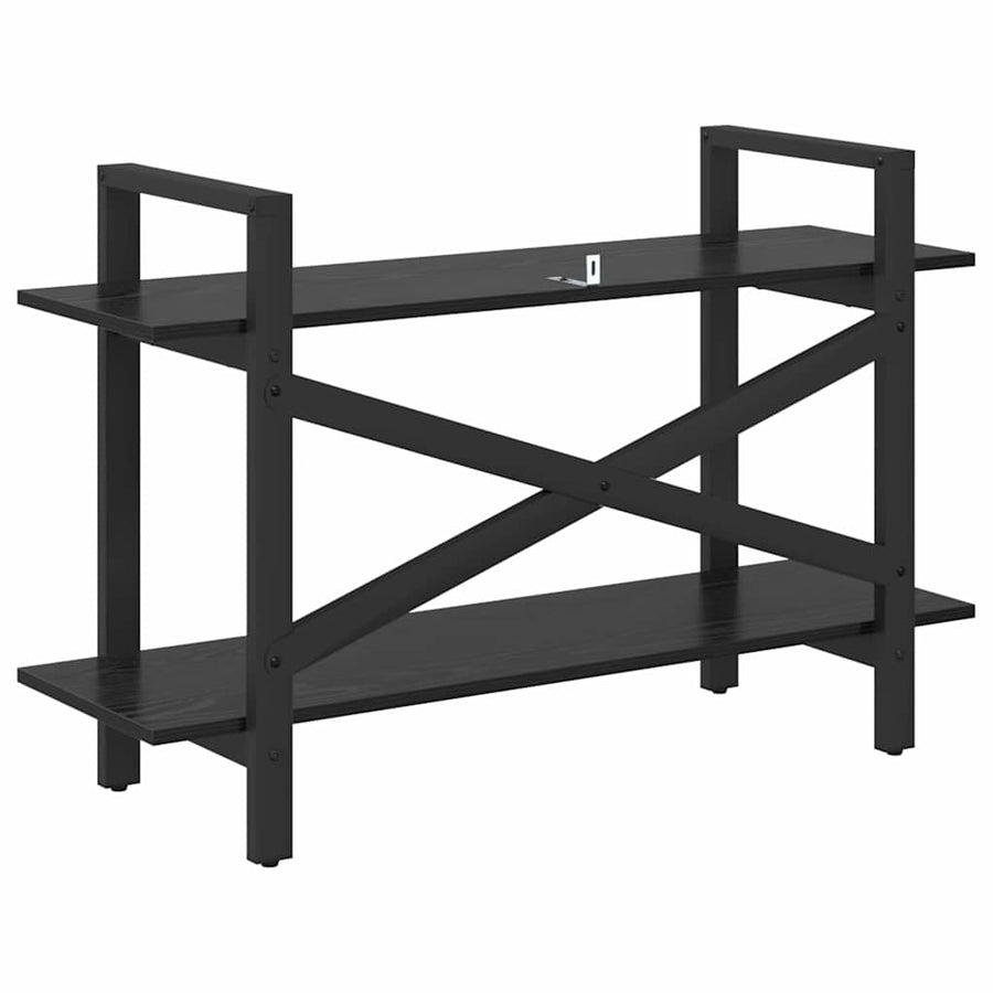 Boekenkast Zwart Eiken 100 x 33,5 x 64 cm Bewerkt hout