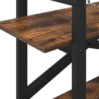 Boekenkast Gerookt eiken 100 x 33,5 x 64 cm Bewerkt hout