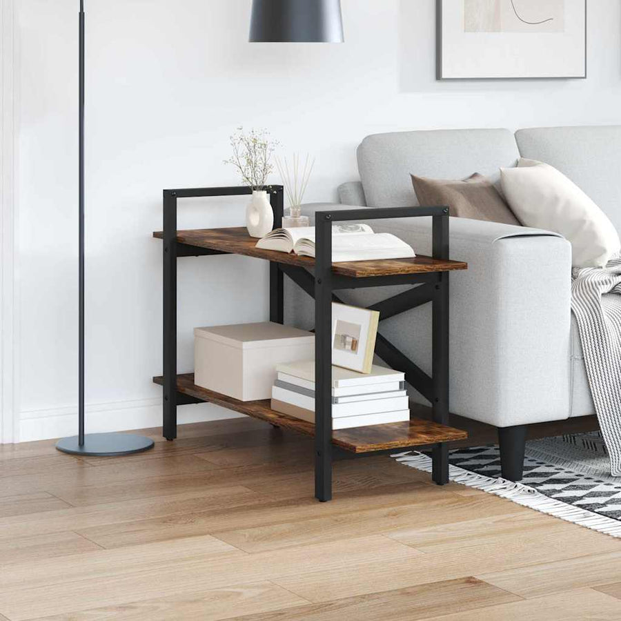 Boekenkast Gerookt eiken 100 x 33,5 x 64 cm Bewerkt hout