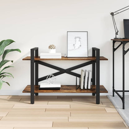 Boekenkast Gerookt eiken 100 x 33,5 x 64 cm Bewerkt hout