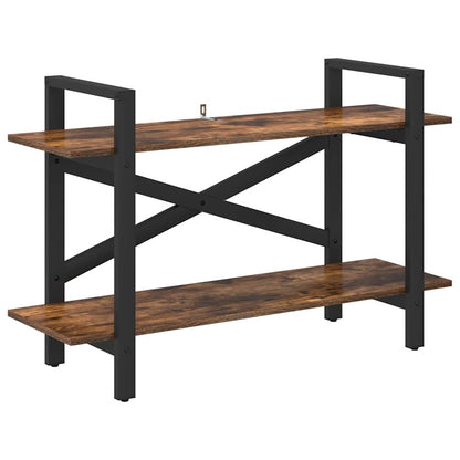 Boekenkast Gerookt eiken 100 x 33,5 x 64 cm Bewerkt hout