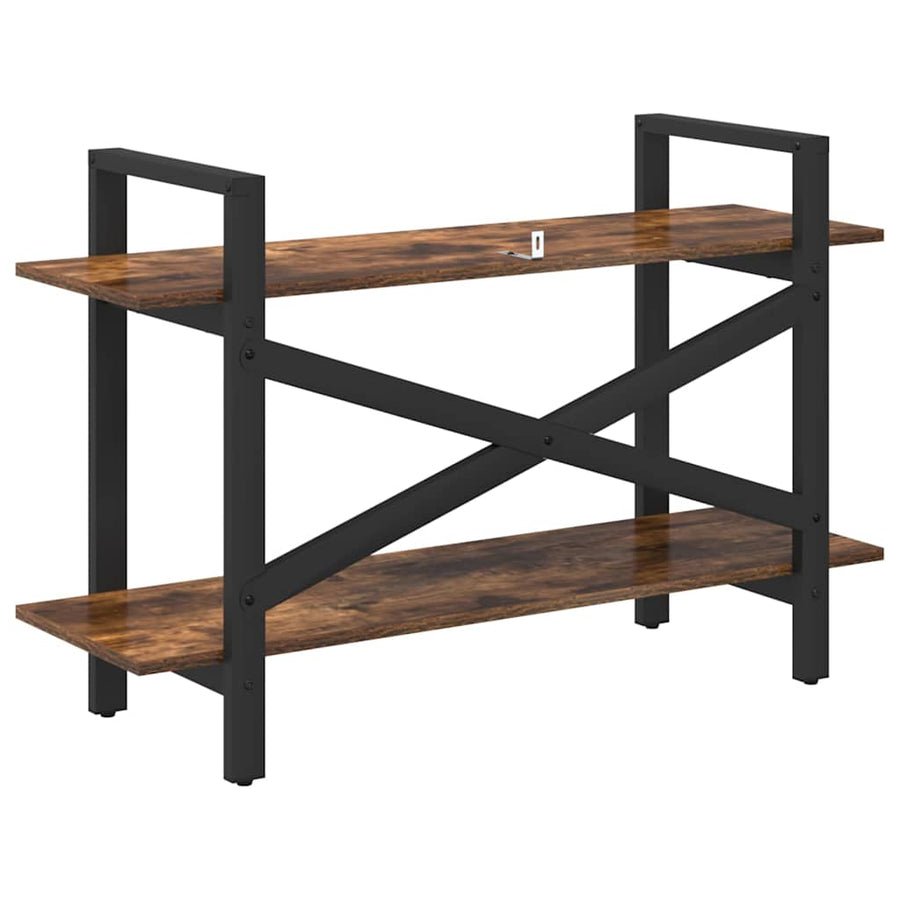 Boekenkast Gerookt eiken 100 x 33,5 x 64 cm Bewerkt hout
