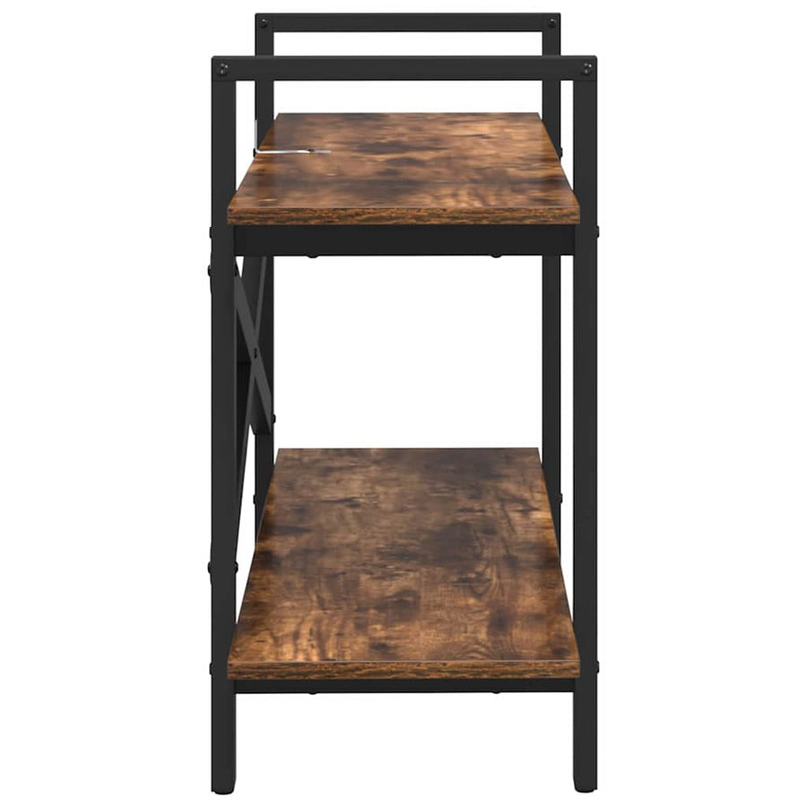 Boekenkast Gerookt eiken 100 x 33,5 x 64 cm Bewerkt hout