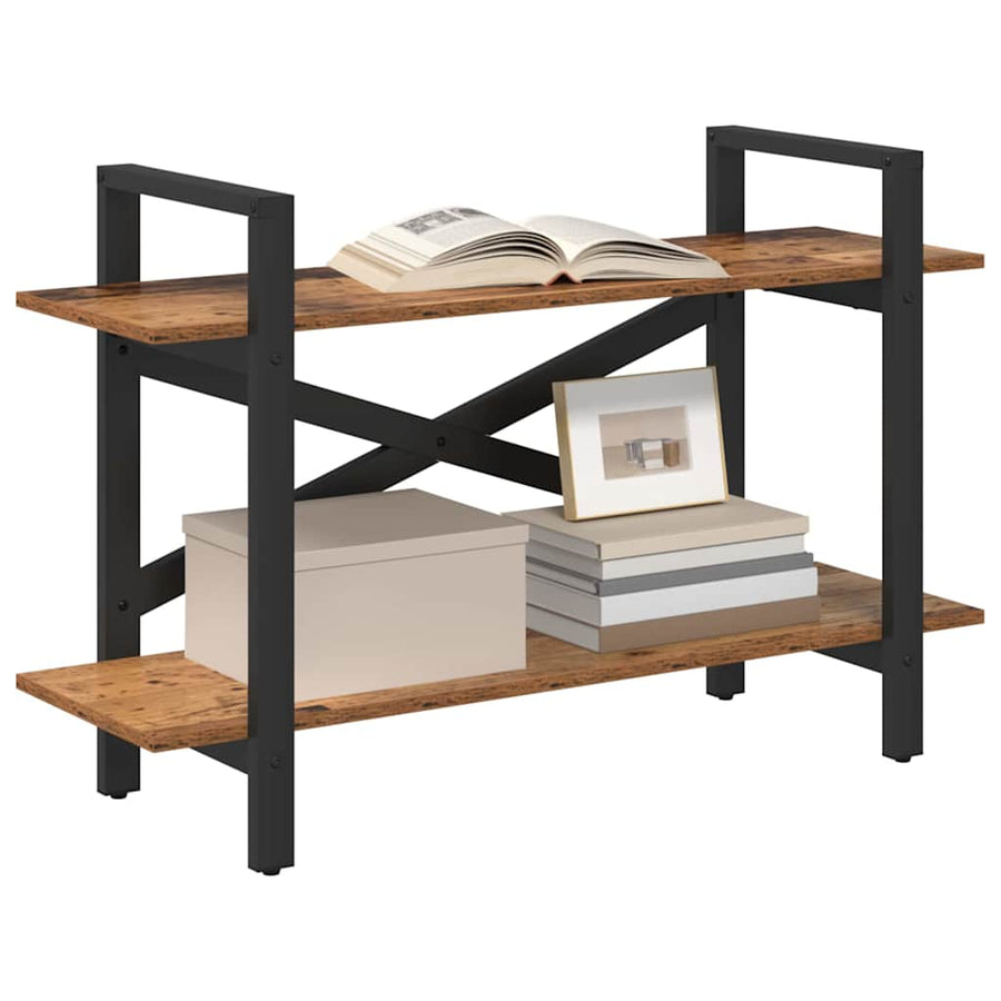 Boekenkast Oud Hout 100 x 33,5 x 64 cm Bewerkt hout