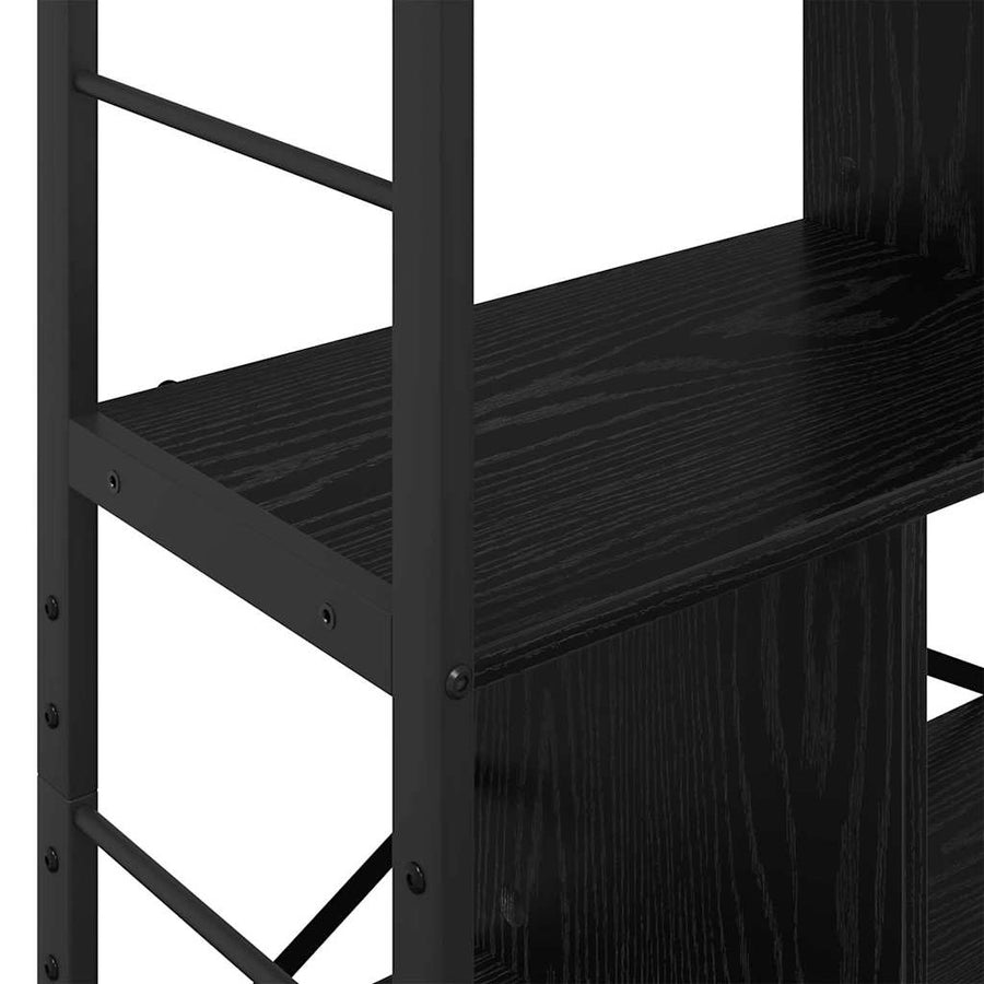 Boekenkast Zwart Eiken 75 x 30 x 156 cm Bewerkt hout