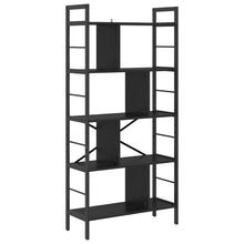 Boekenkast Zwart Eiken 75 x 30 x 156 cm Bewerkt hout