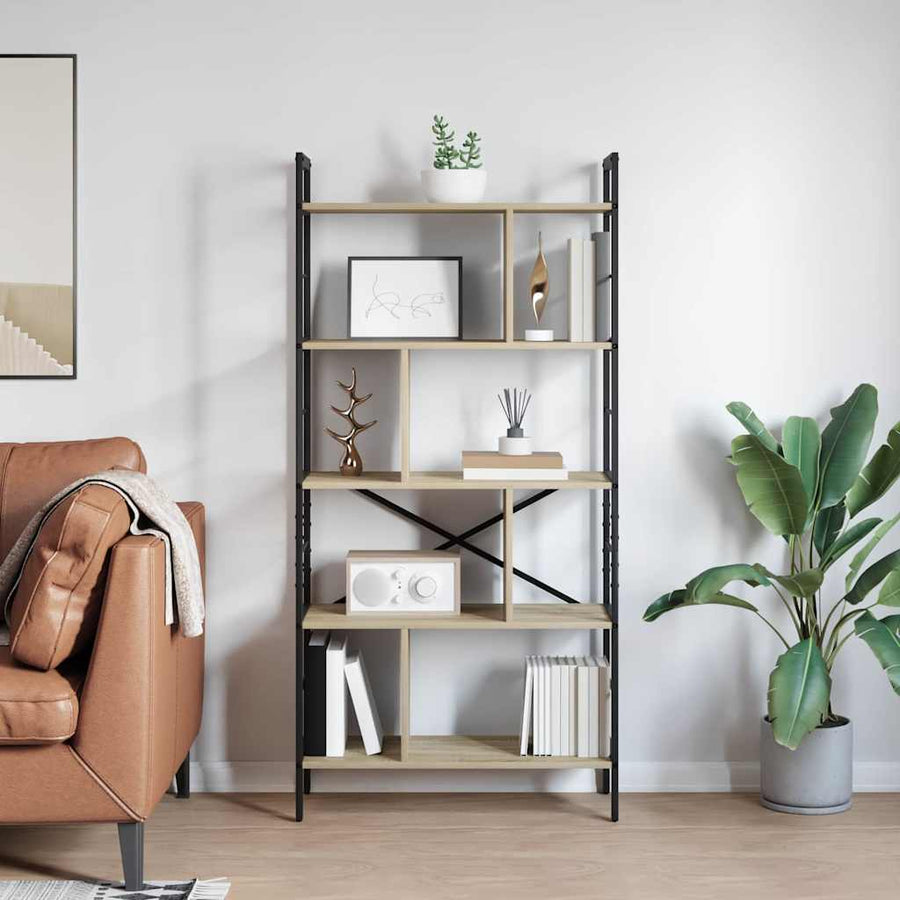 Boekenkast Sonoma Eiken 75 x 30 x 156 cm Bewerkt hout