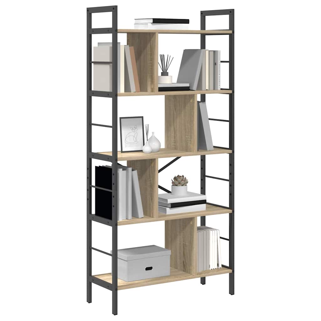 Boekenkast Sonoma Eiken 75 x 30 x 156 cm Bewerkt hout