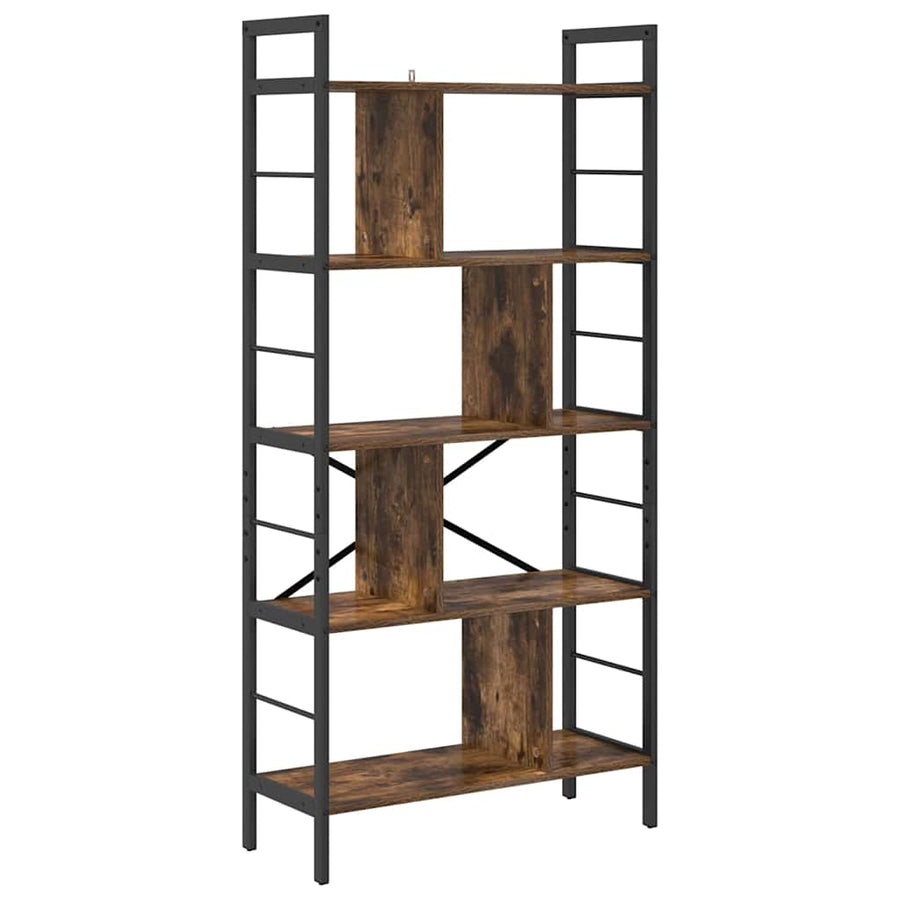 Boekenkast Gerookt eiken 75 x 30 x 156 cm Bewerkt hout