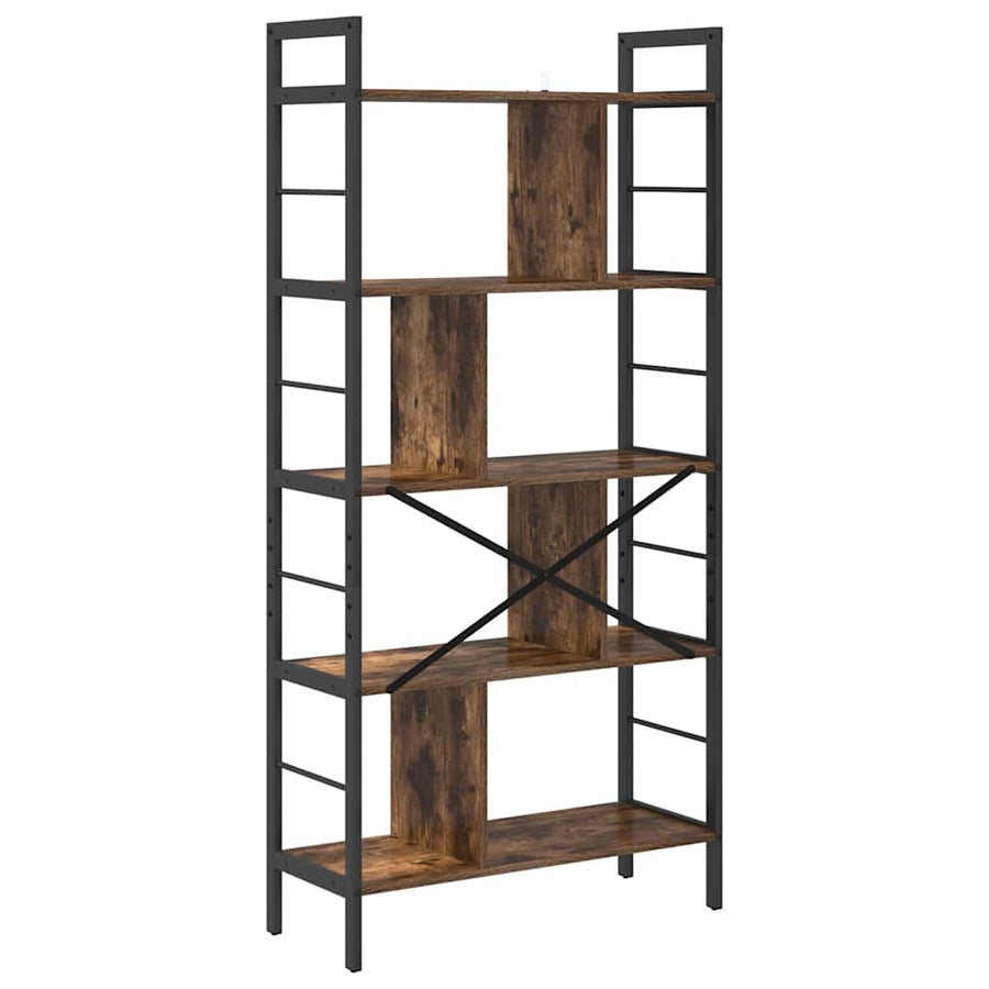 Boekenkast Gerookt eiken 75 x 30 x 156 cm Bewerkt hout