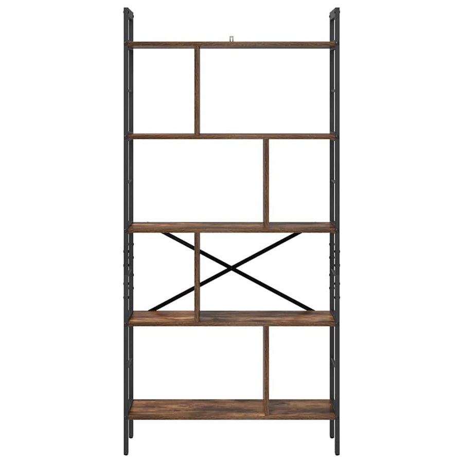 Boekenkast Gerookt eiken 75 x 30 x 156 cm Bewerkt hout