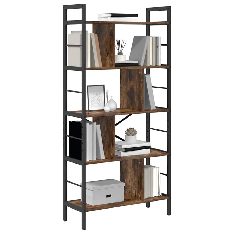 Boekenkast Gerookt eiken 75 x 30 x 156 cm Bewerkt hout