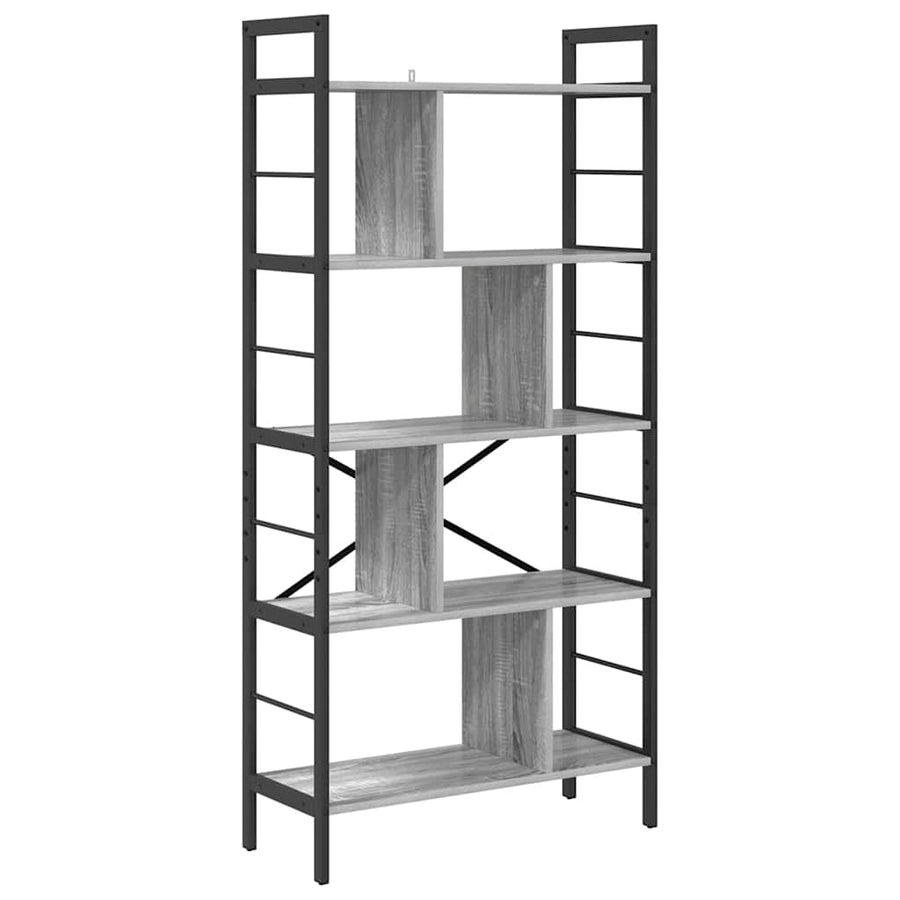 Boekenkast Grijs Sonoma 75 x 30 x 156 cm Bewerkt hout
