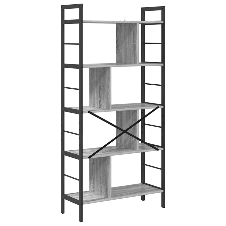 Boekenkast Grijs Sonoma 75 x 30 x 156 cm Bewerkt hout