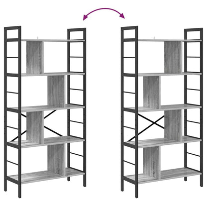 Boekenkast Grijs Sonoma 75 x 30 x 156 cm Bewerkt hout