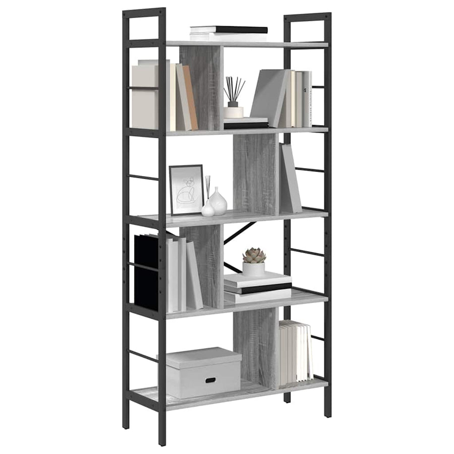Boekenkast Grijs Sonoma 75 x 30 x 156 cm Bewerkt hout