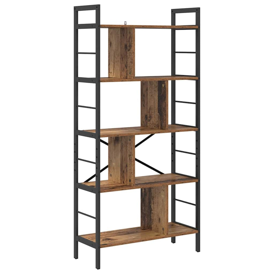 Boekenkast Oud Hout 75 x 30 x 156 cm Bewerkt hout