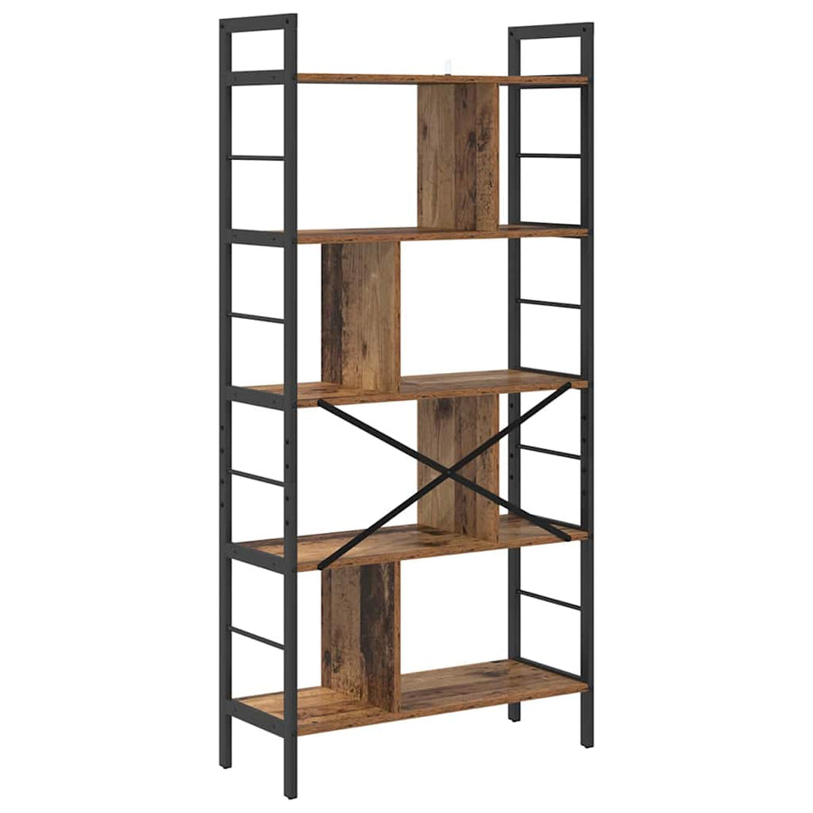 Boekenkast Oud Hout 75 x 30 x 156 cm Bewerkt hout