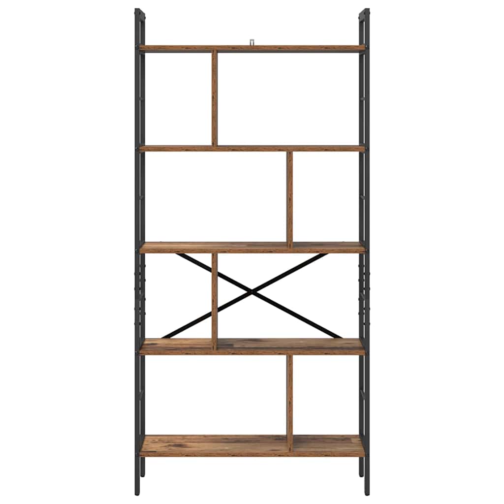 Boekenkast Oud Hout 75 x 30 x 156 cm Bewerkt hout