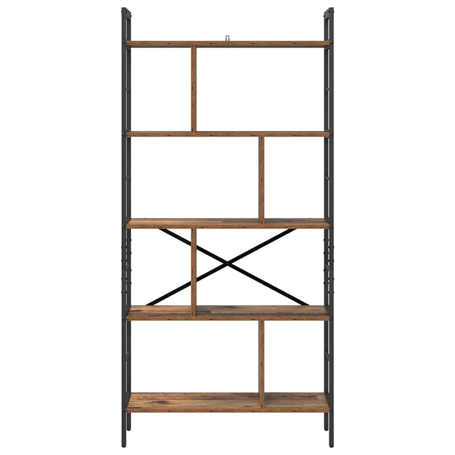 Boekenkast Oud Hout 75 x 30 x 156 cm Bewerkt hout