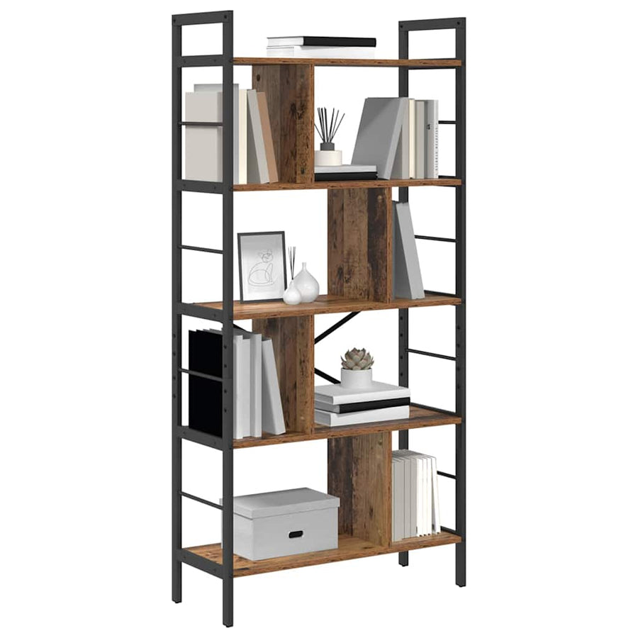 Boekenkast Oud Hout 75 x 30 x 156 cm Bewerkt hout