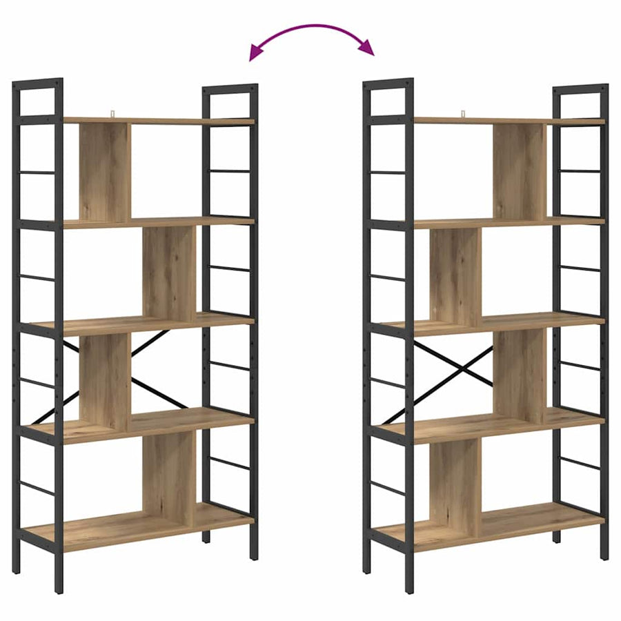 Boekenkast Artisan Eiken 75 x 30 x 156 cm Bewerkt hout