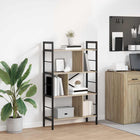 Bookcase Sonoma Oak 75 x 30 x 123.5 cm Engineered Wood