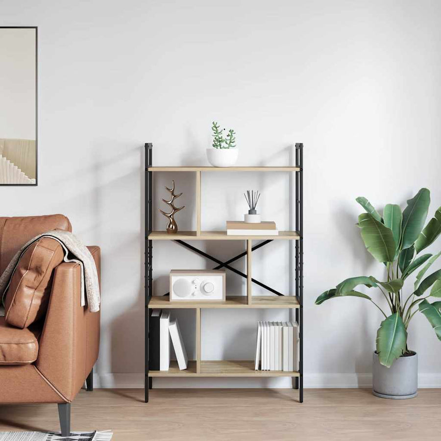 Boekenkast Sonoma Eiken 75 x 30 x 123,5 cm Bewerkt hout