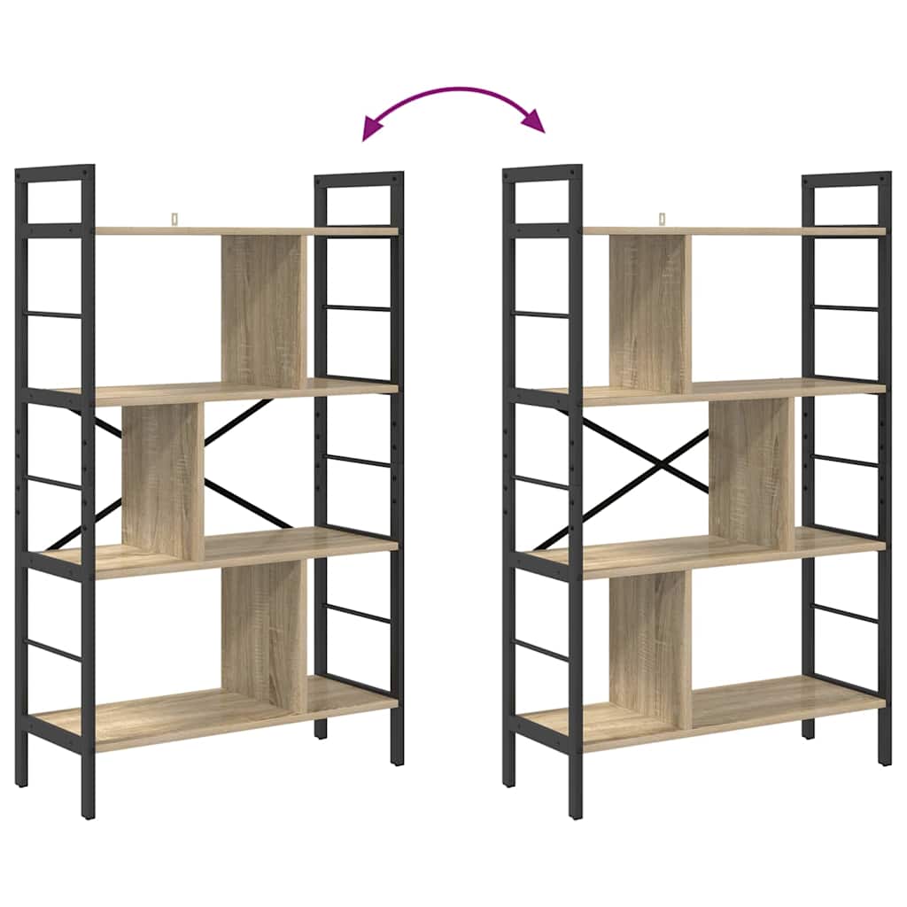 Boekenkast Sonoma Eiken 75 x 30 x 123,5 cm Bewerkt hout