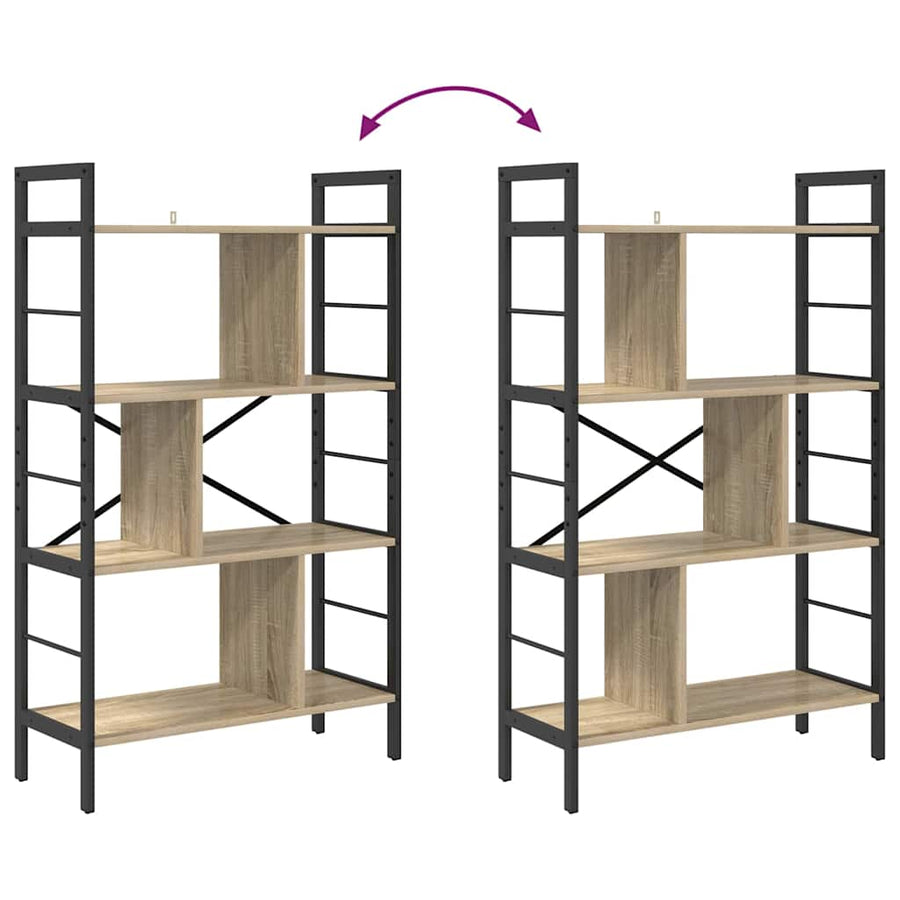 Boekenkast Sonoma Eiken 75 x 30 x 123,5 cm Bewerkt hout