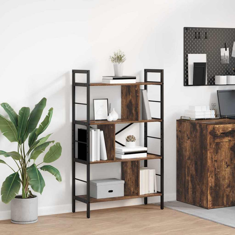 Boekenkast Gerookt eiken 75 x 30 x 123,5 cm Bewerkt hout