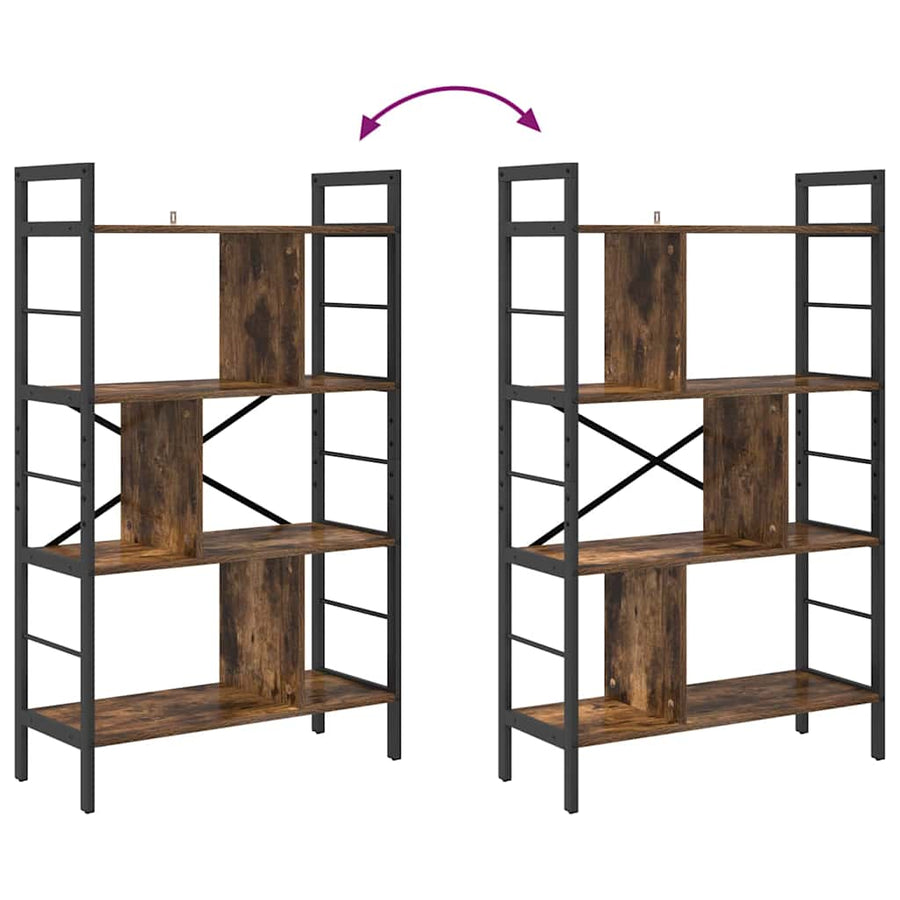 Boekenkast Gerookt eiken 75 x 30 x 123,5 cm Bewerkt hout