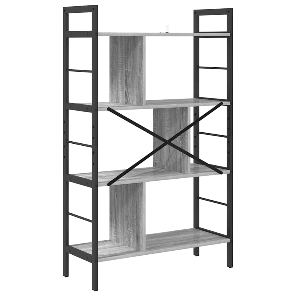 Boekenkast Grijs Sonoma 75 x 30 x 123,5 cm Bewerkt hout
