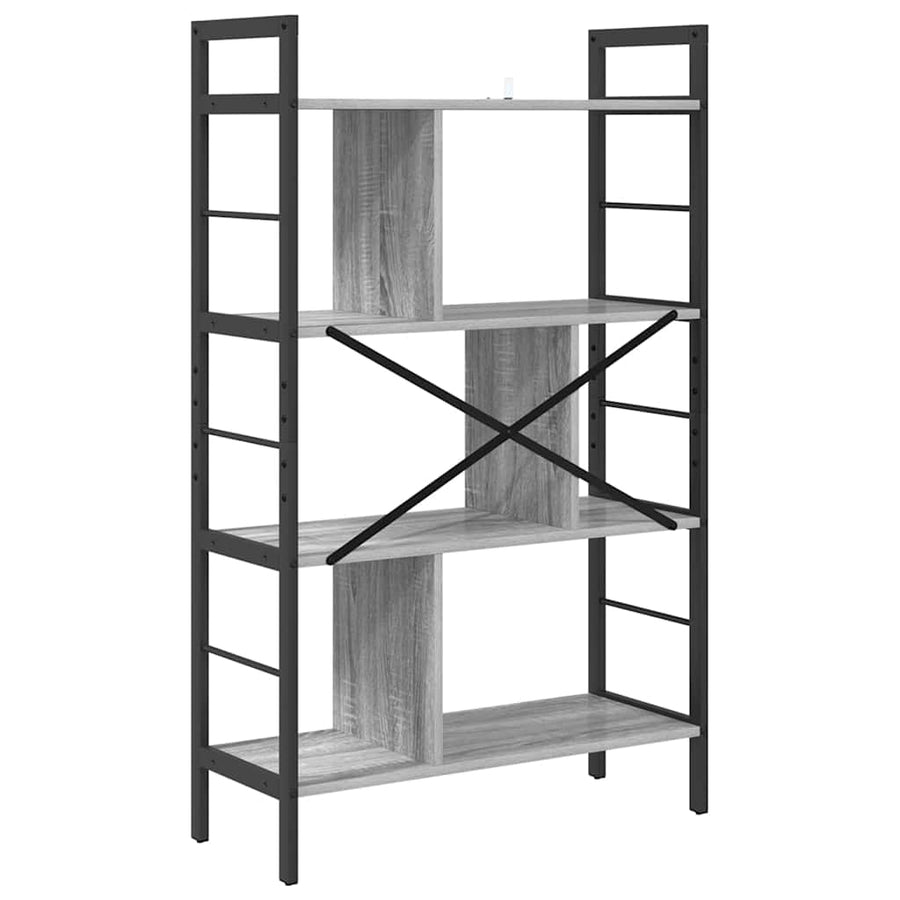 Boekenkast Grijs Sonoma 75 x 30 x 123,5 cm Bewerkt hout