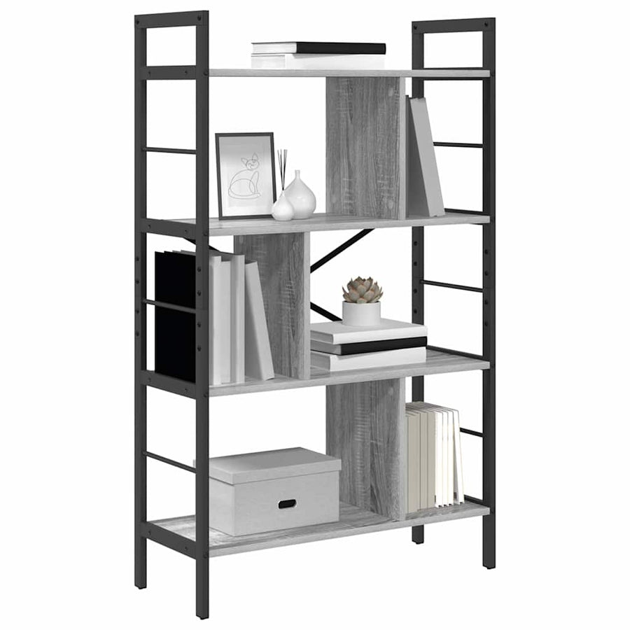 Boekenkast Grijs Sonoma 75 x 30 x 123,5 cm Bewerkt hout