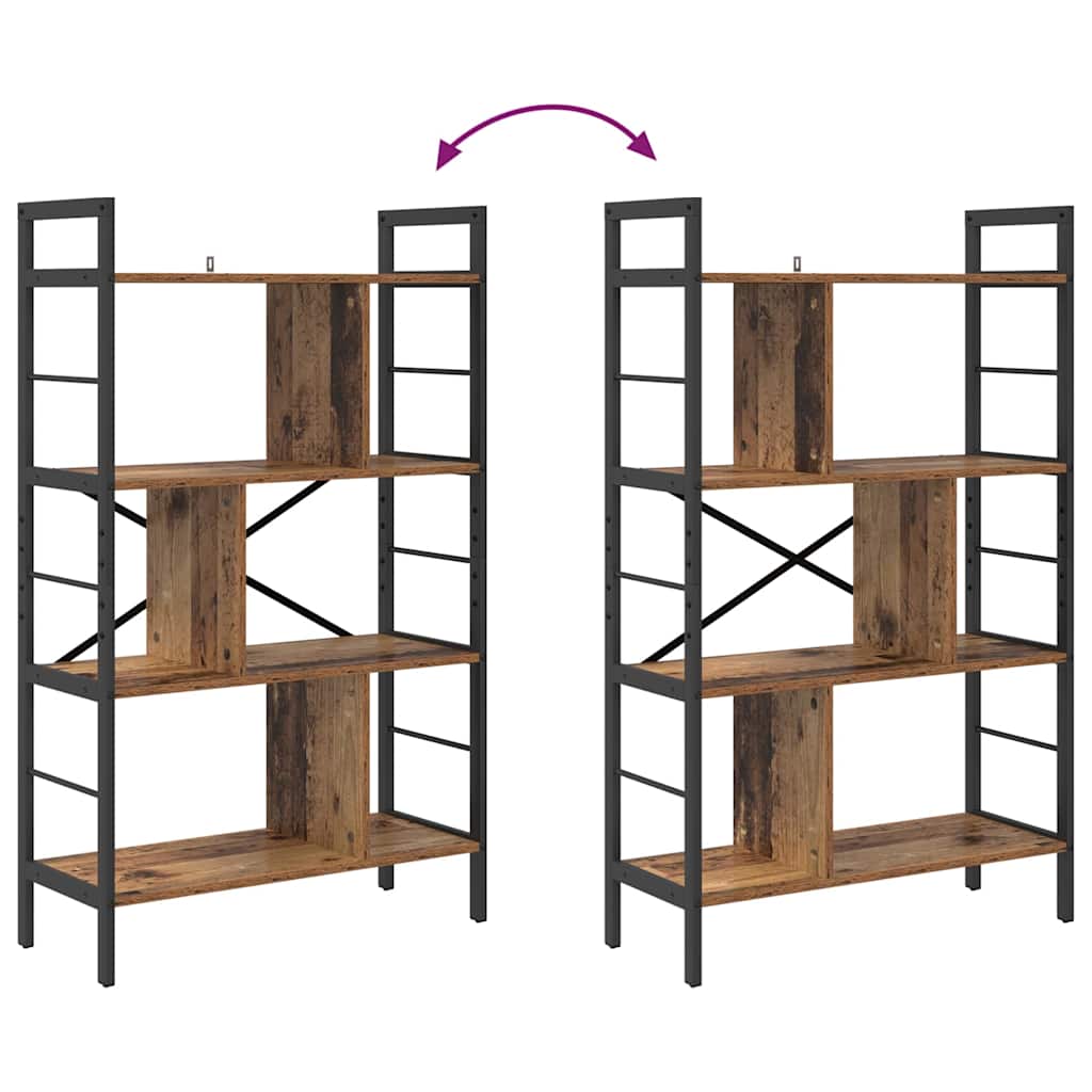 Boekenkast Oud Hout 75 x 30 x 123,5 cm Bewerkt hout