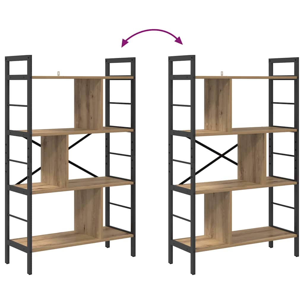 Boekenkast Artisan Eiken 75 x 30 x 123,5 cm Bewerkt hout