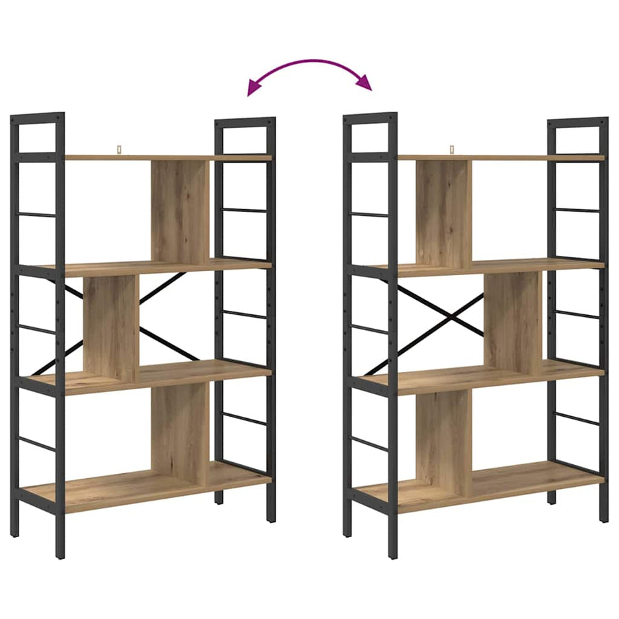 Boekenkast Artisan Eiken 75 x 30 x 123,5 cm Bewerkt hout