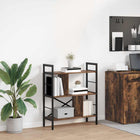 Boekenkast 75x30x91 cm gerookt eiken bewerkt hout