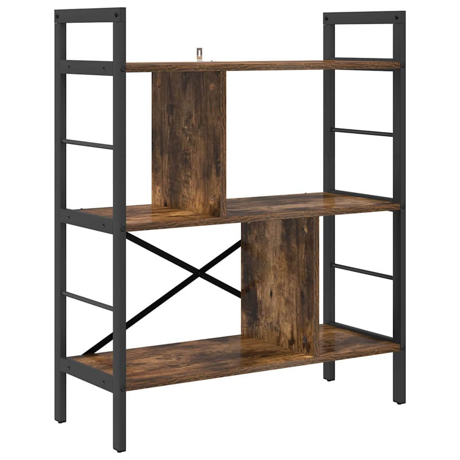 Boekenkast Gerookt eiken 75 x 30 x 91 cm Bewerkt hout