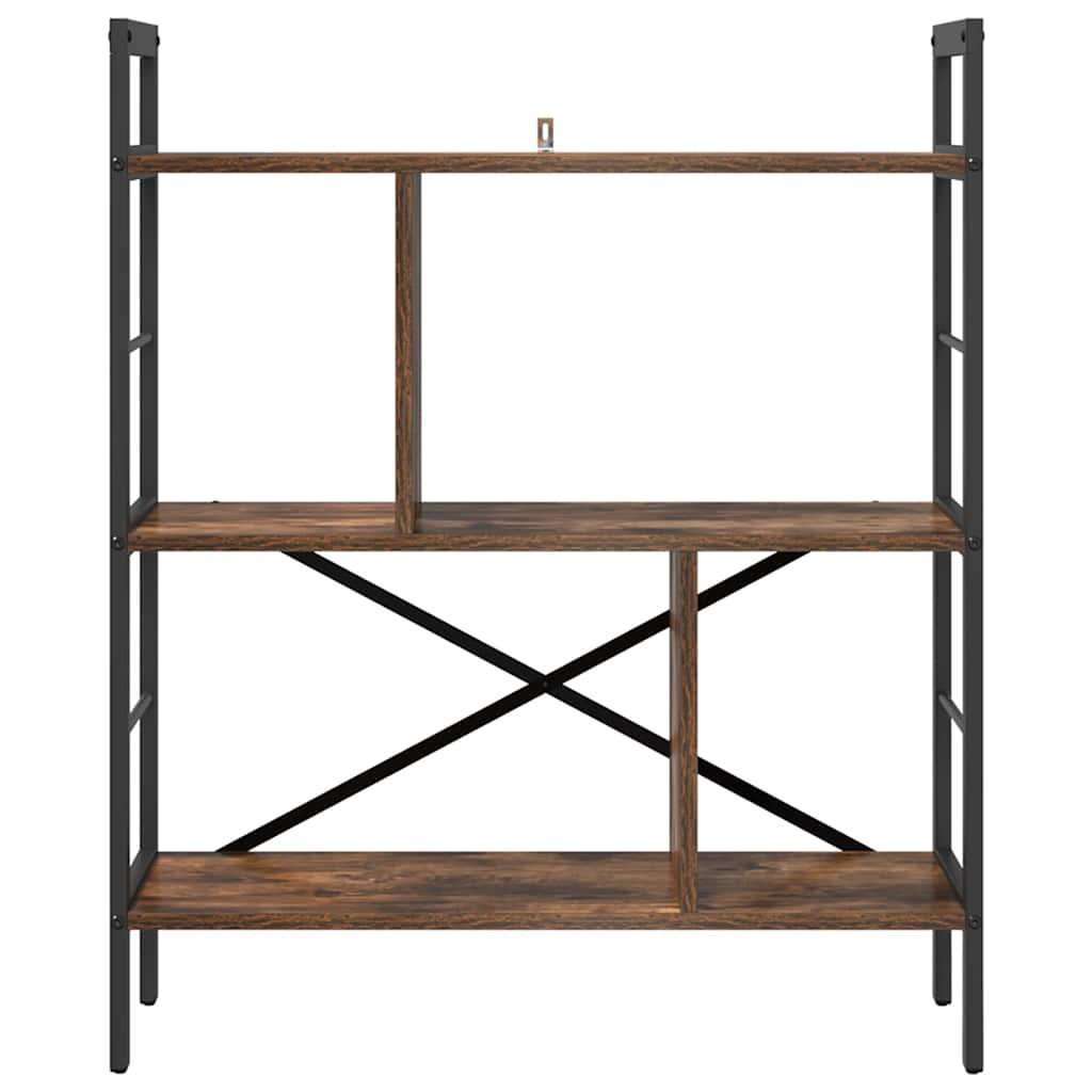 Boekenkast Gerookt eiken 75 x 30 x 91 cm Bewerkt hout