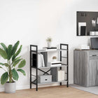 Bookcase Grey Sonoma 75 x 30 x 91 cm Engineered Wood