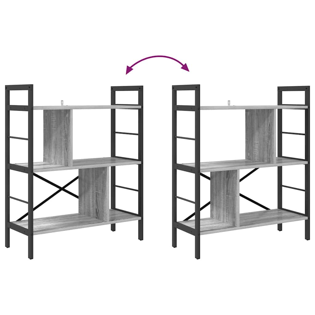Boekenkast Grijs Sonoma 75 x 30 x 91 cm Bewerkt hout