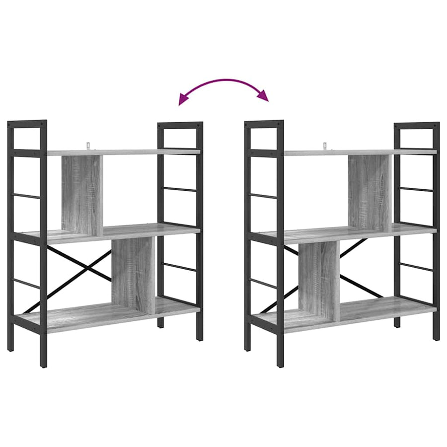 Boekenkast Grijs Sonoma 75 x 30 x 91 cm Bewerkt hout