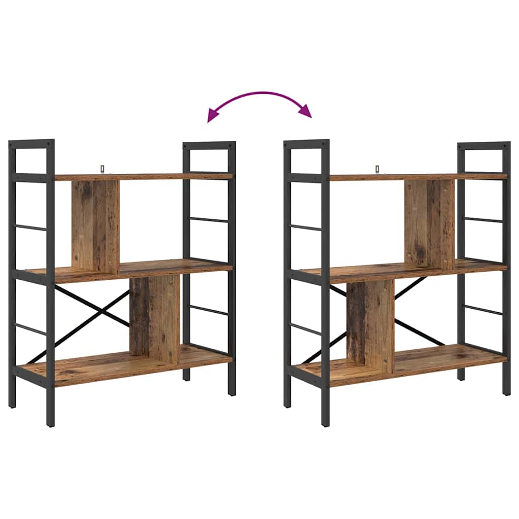 Boekenkast Oud Hout 75 x 30 x 91 cm Bewerkt hout