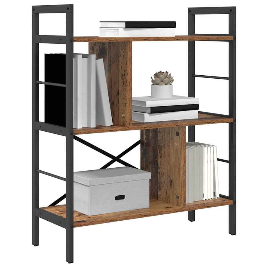 Boekenkast Oud Hout 75 x 30 x 91 cm Bewerkt hout