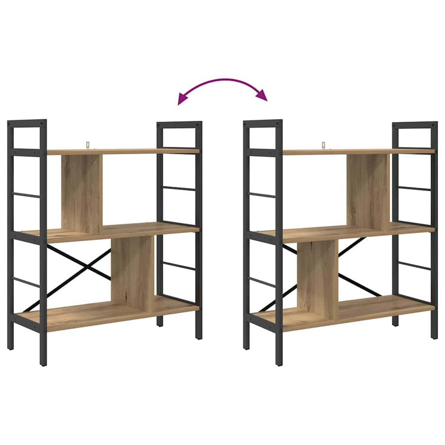 Boekenkast Artisan Eiken 75 x 30 x 91 cm Bewerkt hout