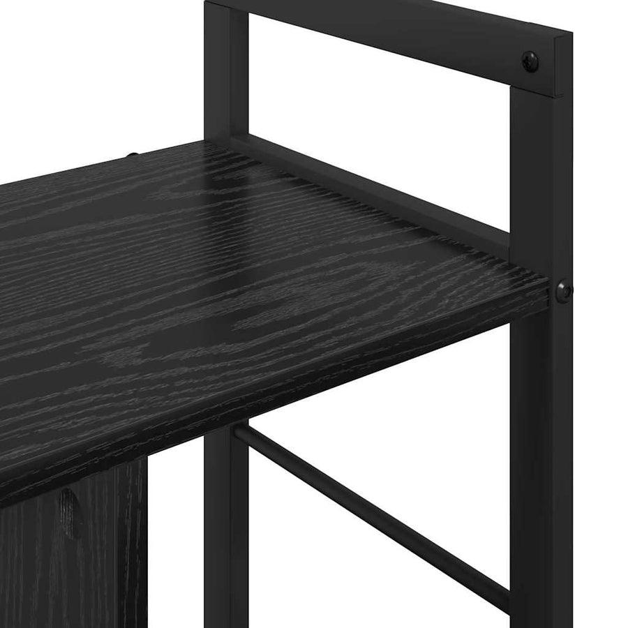 Boekenkast Zwart Eiken 75 x 30 x 58,5 cm Bewerkt hout